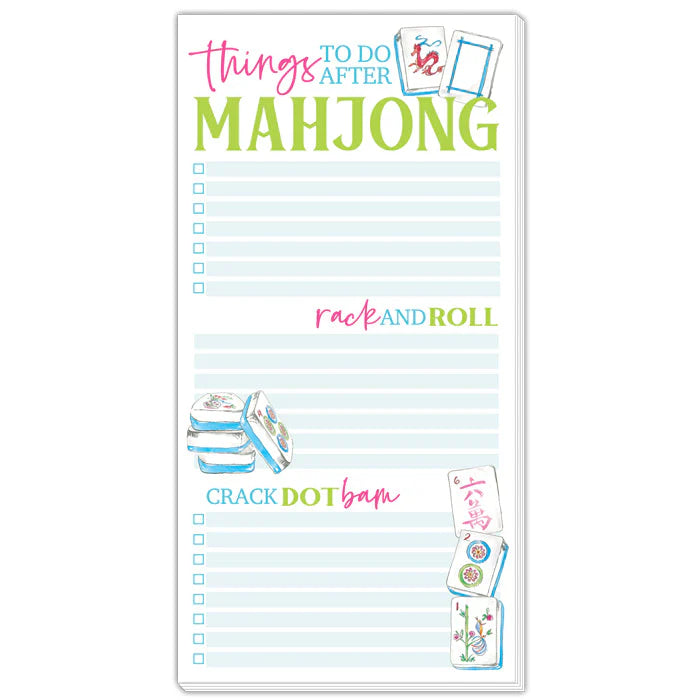 Things To Do After Mahjong Oversized Pad