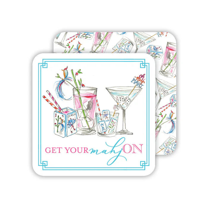 Mahjong Cocktails Paper Coasters
