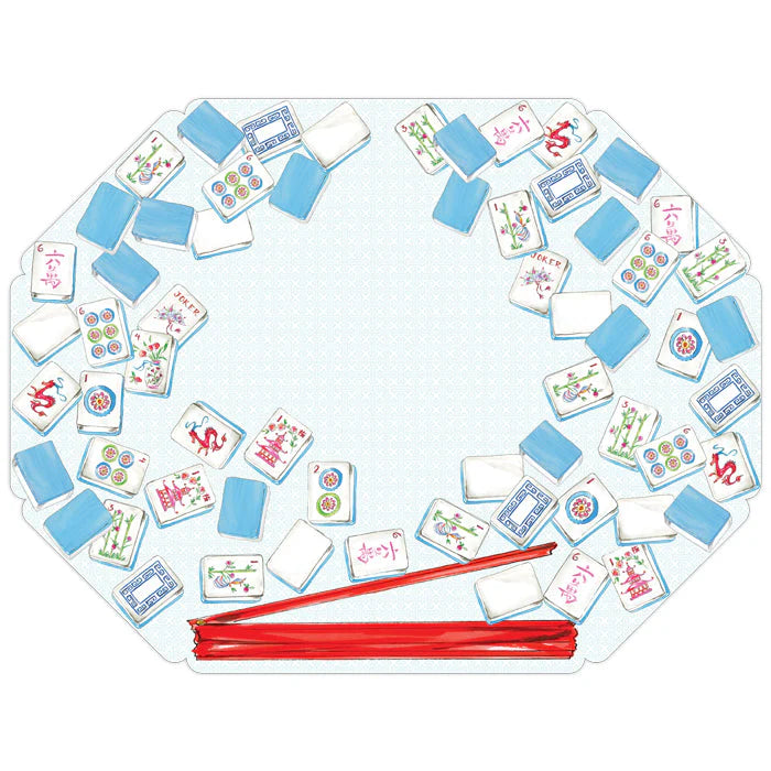 Mahjong Tiles Border Posh Die-Cut Placemats