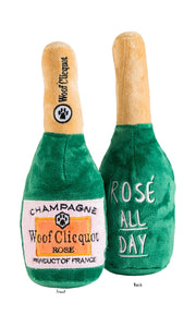 Woof Clicquot Rose' Champagne Bottle Plush Toy