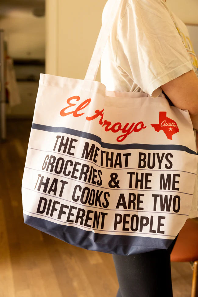Packable Marquee Canvas Tote - Two Different People