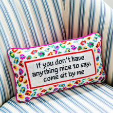 Load image into Gallery viewer, Come Sit By Me Needlepoint Pillow