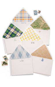 Thank You Plaid | Fancy Pants Letterpress Flat Notecards