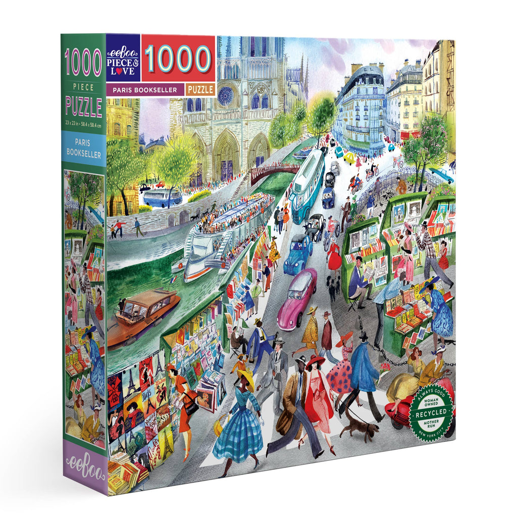 Paris Bookseller 1000 Piece Square Puzzle