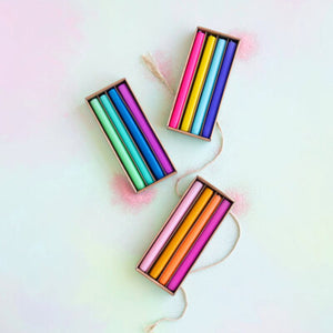 Rainbow Taper Candles Set