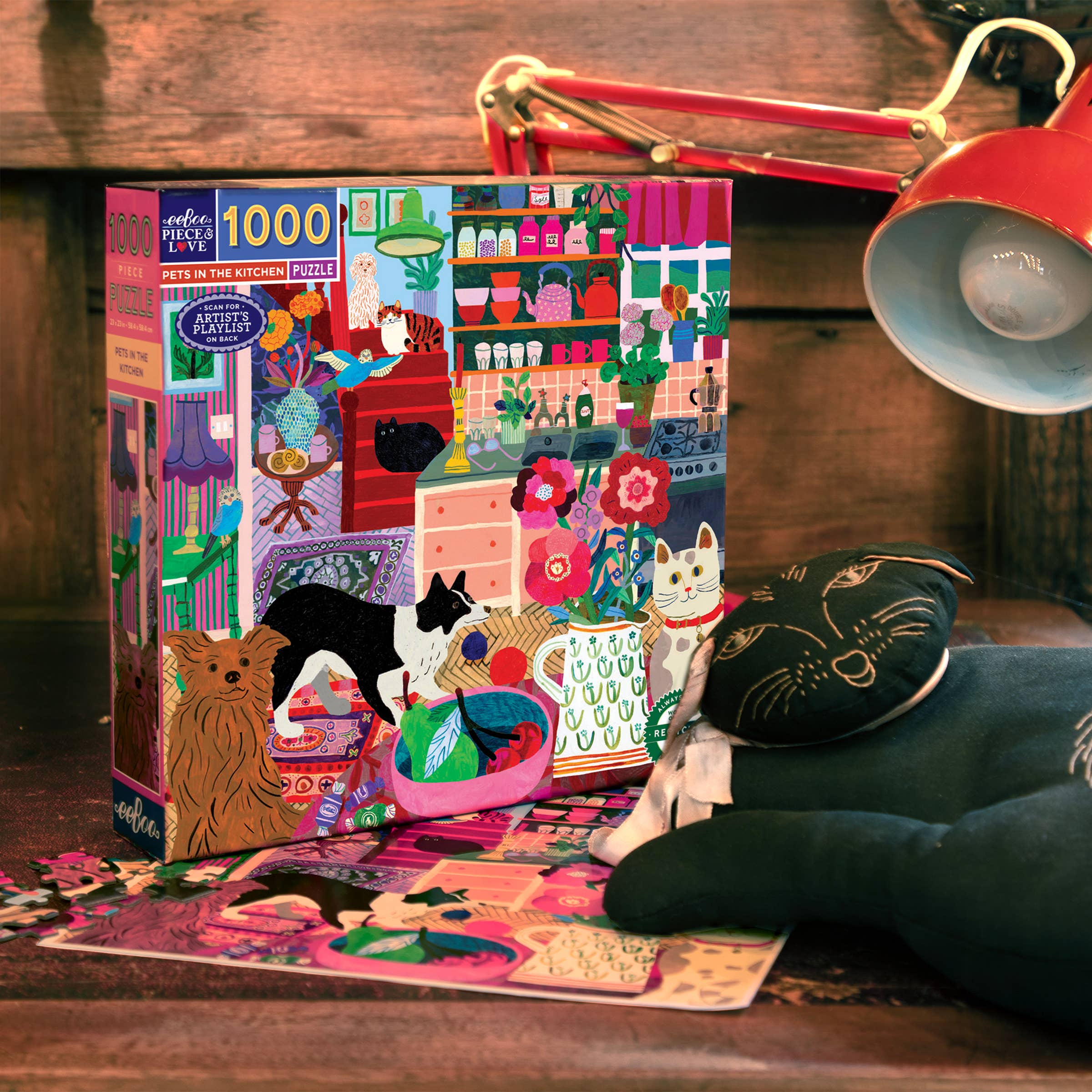 Pets in the Kitchen 1000 Sq Puzzle