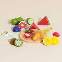 Load image into Gallery viewer, Wooden Chopping Board &amp; Sliceable Play Food