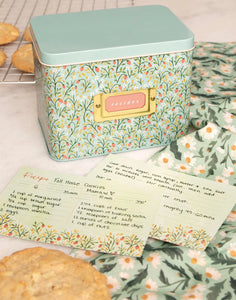 Strawberry Meadow Tin Recipe Box