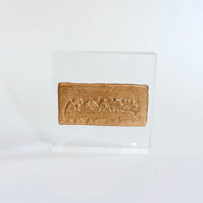 4x4 Last Supper Intaglio Acrylic