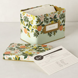 Recipe Tin - Citrus Floral