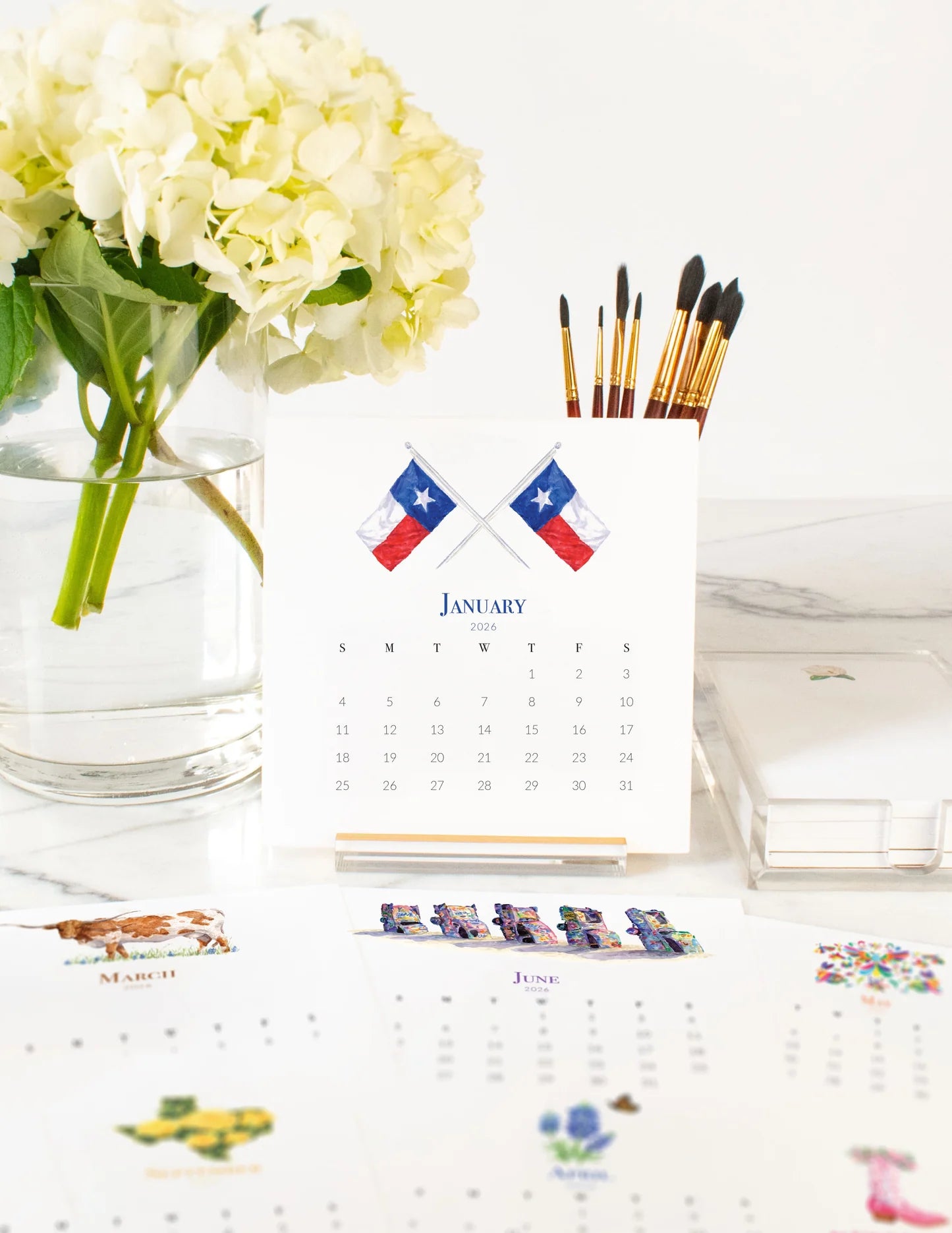 2026 Texas Desktop Calendar