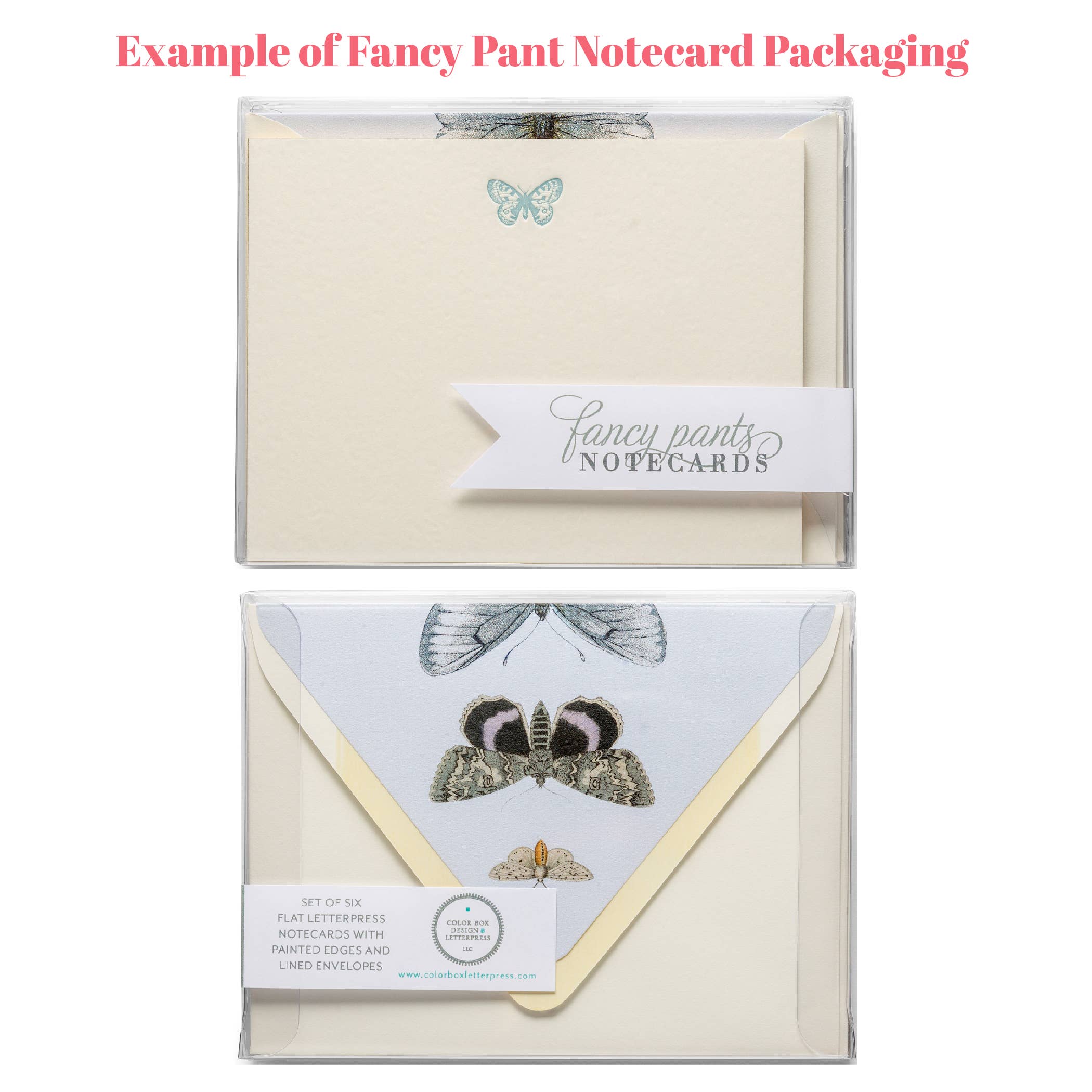 Blue Thank You | Fancy Pants Letterpress Flat Notecards