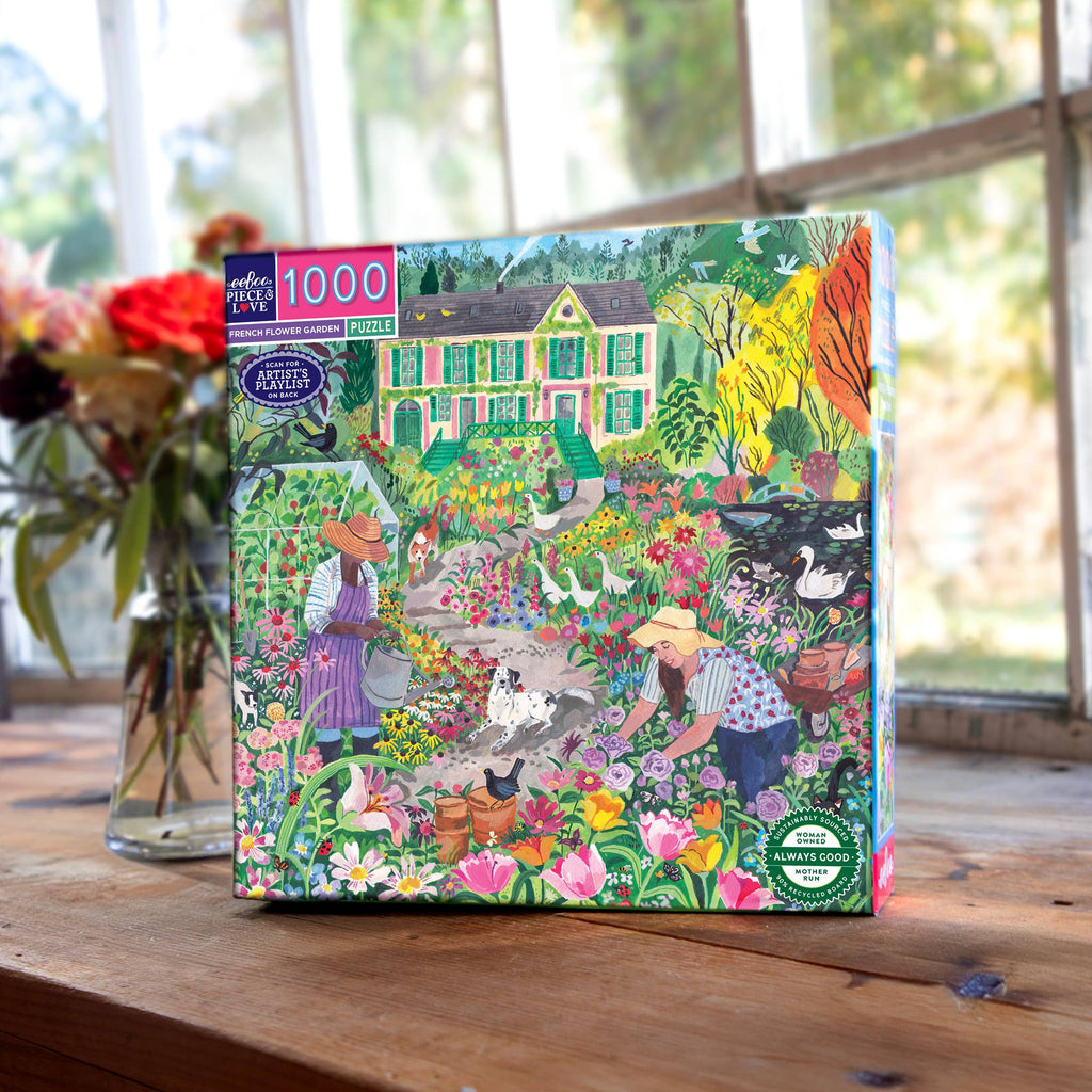 French Flower Garden 1000 Piece Puzzle