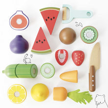 Load image into Gallery viewer, Wooden Chopping Board &amp; Sliceable Play Food