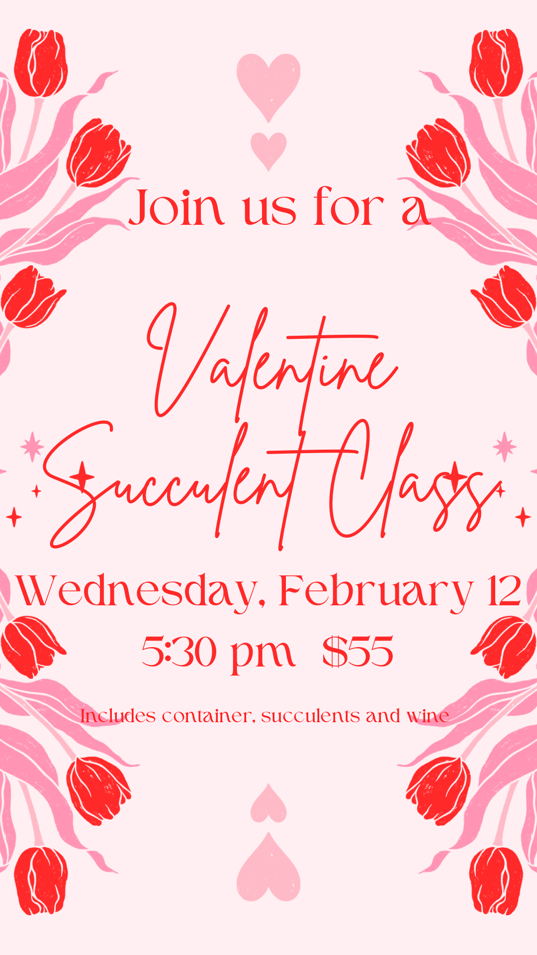 Valentine’s Succulent Class
