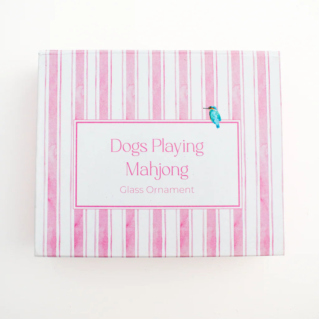 Dogs Playing Mahjong Ornament