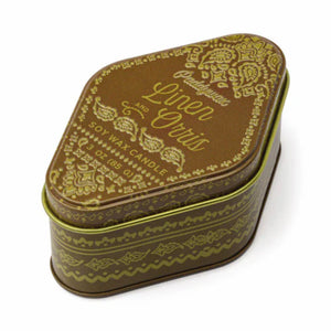 Ochre Bandana Patterned Candle Tin