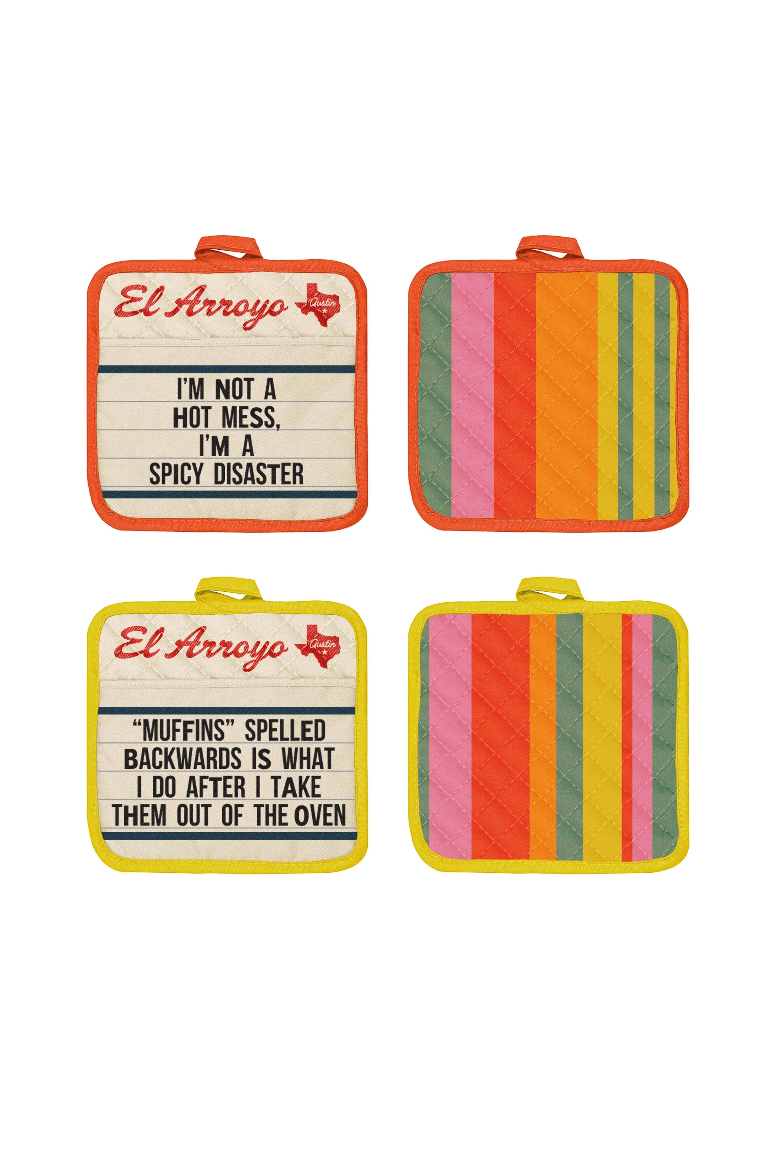 Marquee Pot Holders - Spicy Disaster