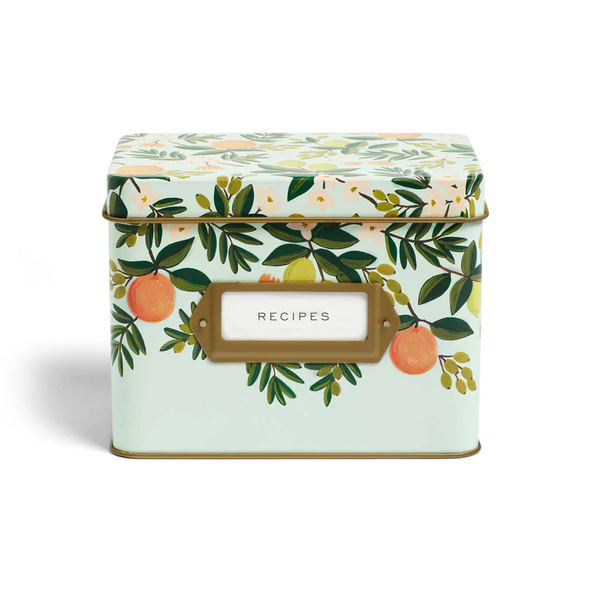 Recipe Tin - Citrus Floral