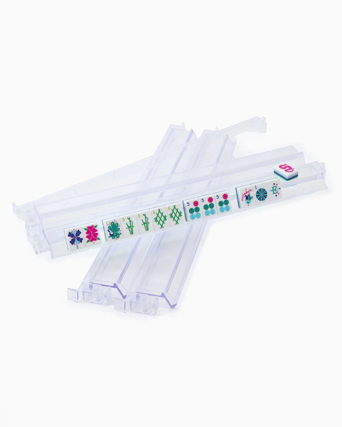Mahjong Clear Acrylic Rack and Pusher Set