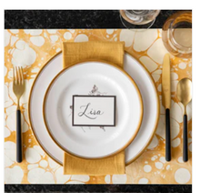 Load image into Gallery viewer, Gold Stone Marbled Placemat