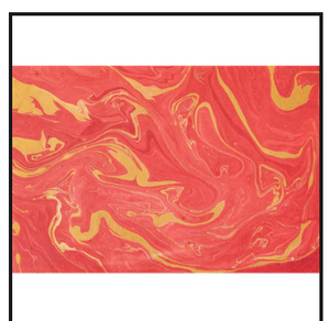 Red and Gold Vein Marbled Placemat