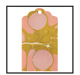 PINK & GREEN STONE MARBLED TAGS