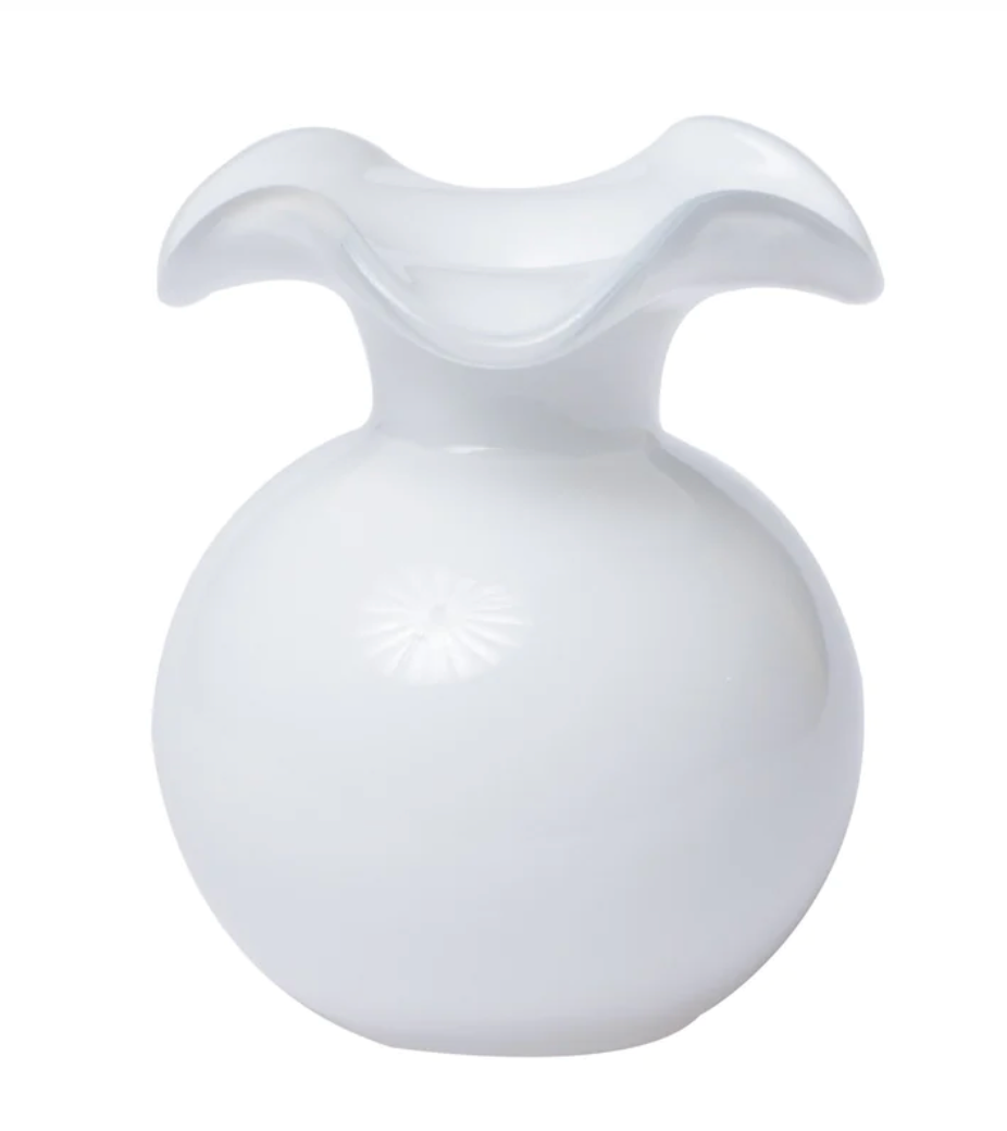 White Glass Bud Vase