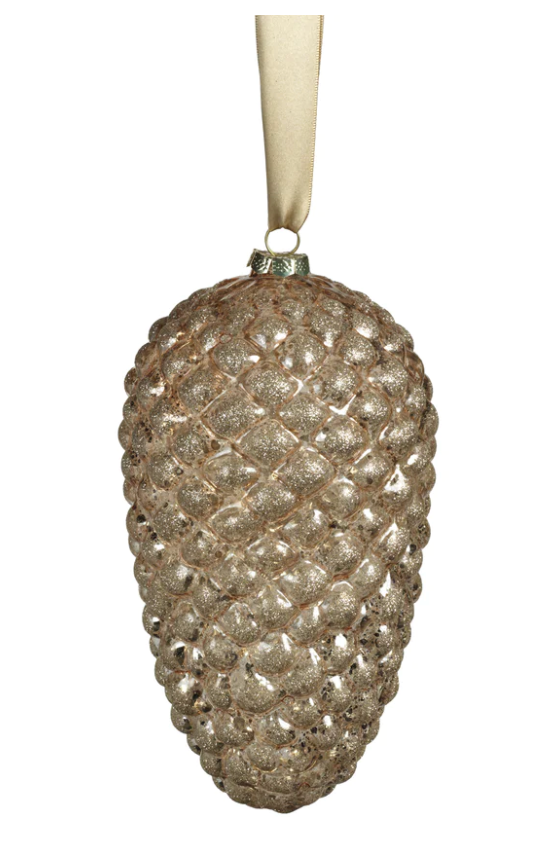 Aspen Pine Cone Glass Ornament