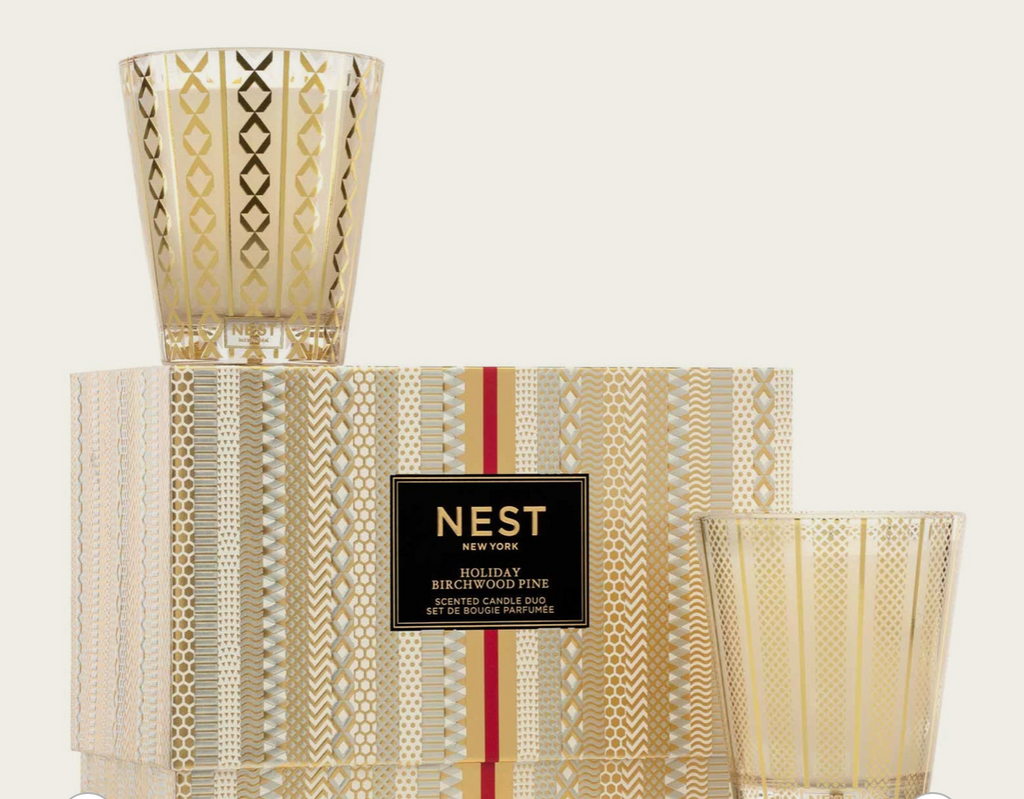 Nest Holiday and Birchwood Pine Candle Set