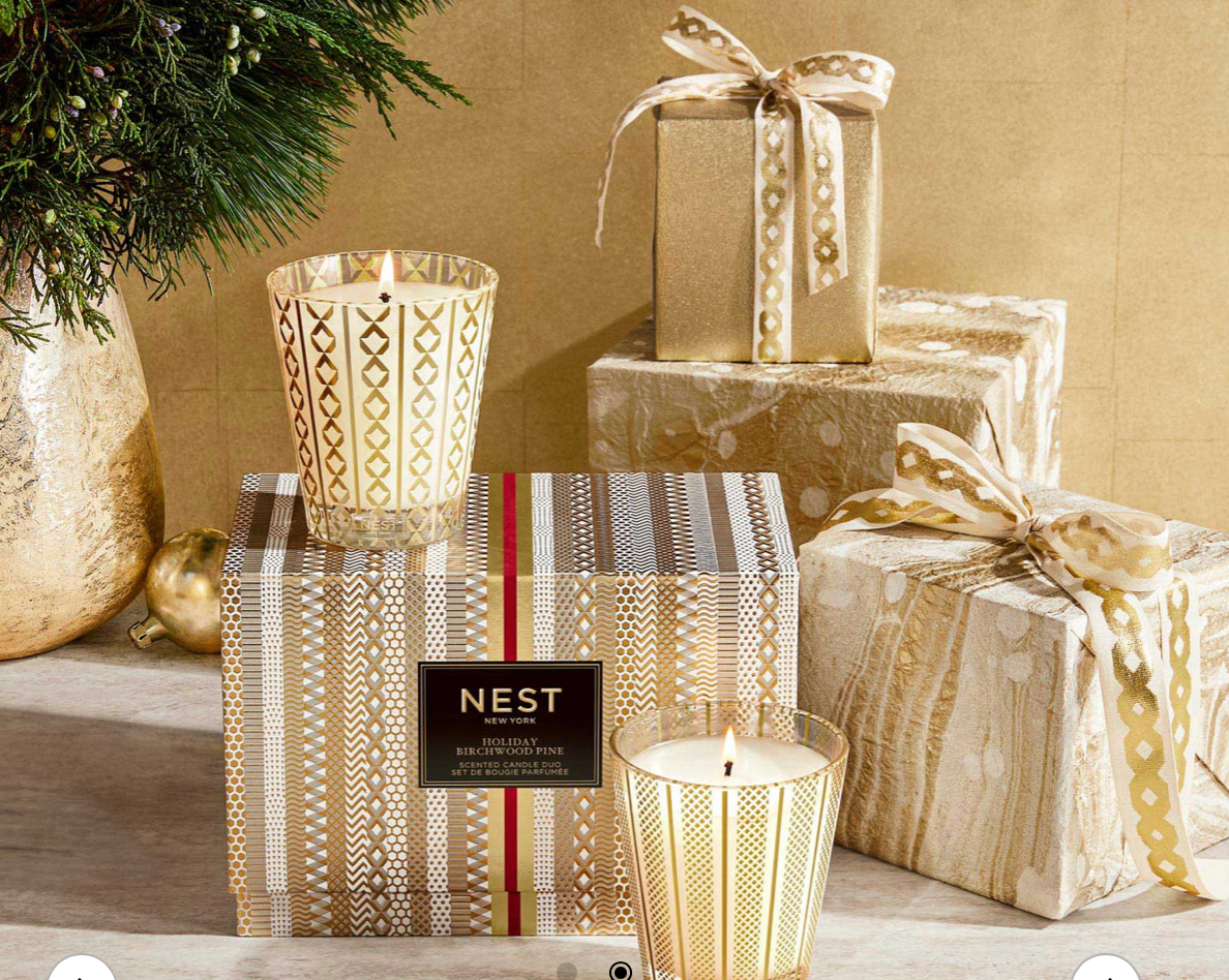 Nest Holiday and Birchwood Pine Candle Set