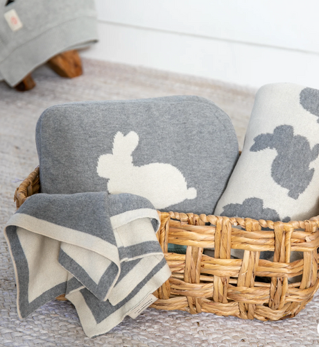 Bunny Blanket + Burp Cloth Set