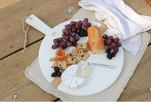 Load image into Gallery viewer, White Round Charcuterie Board