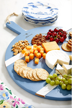 Load image into Gallery viewer, Blue/White Round Charcuterie Board