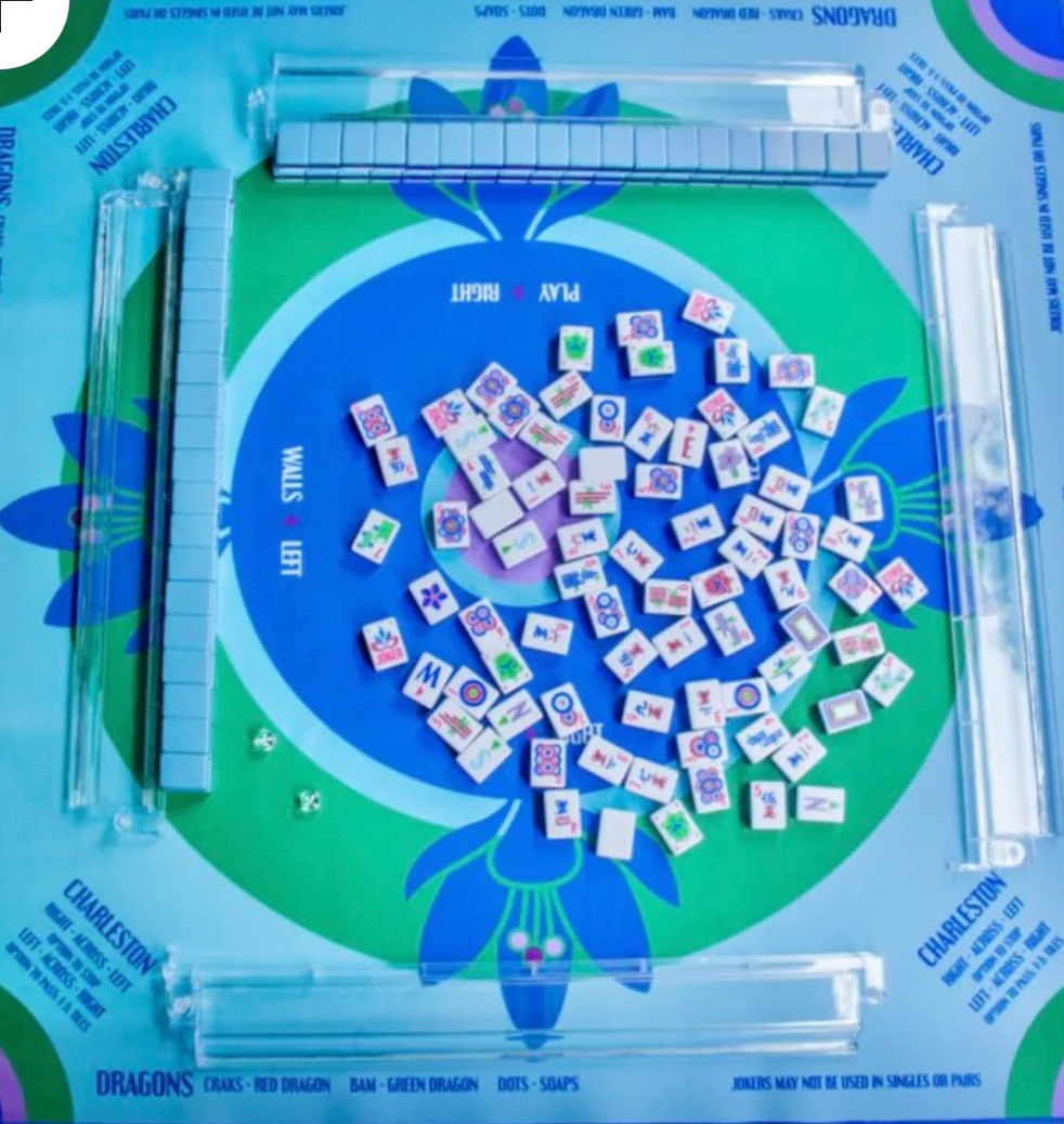 Mahjong Clear Acrylic Rack and Pusher Set