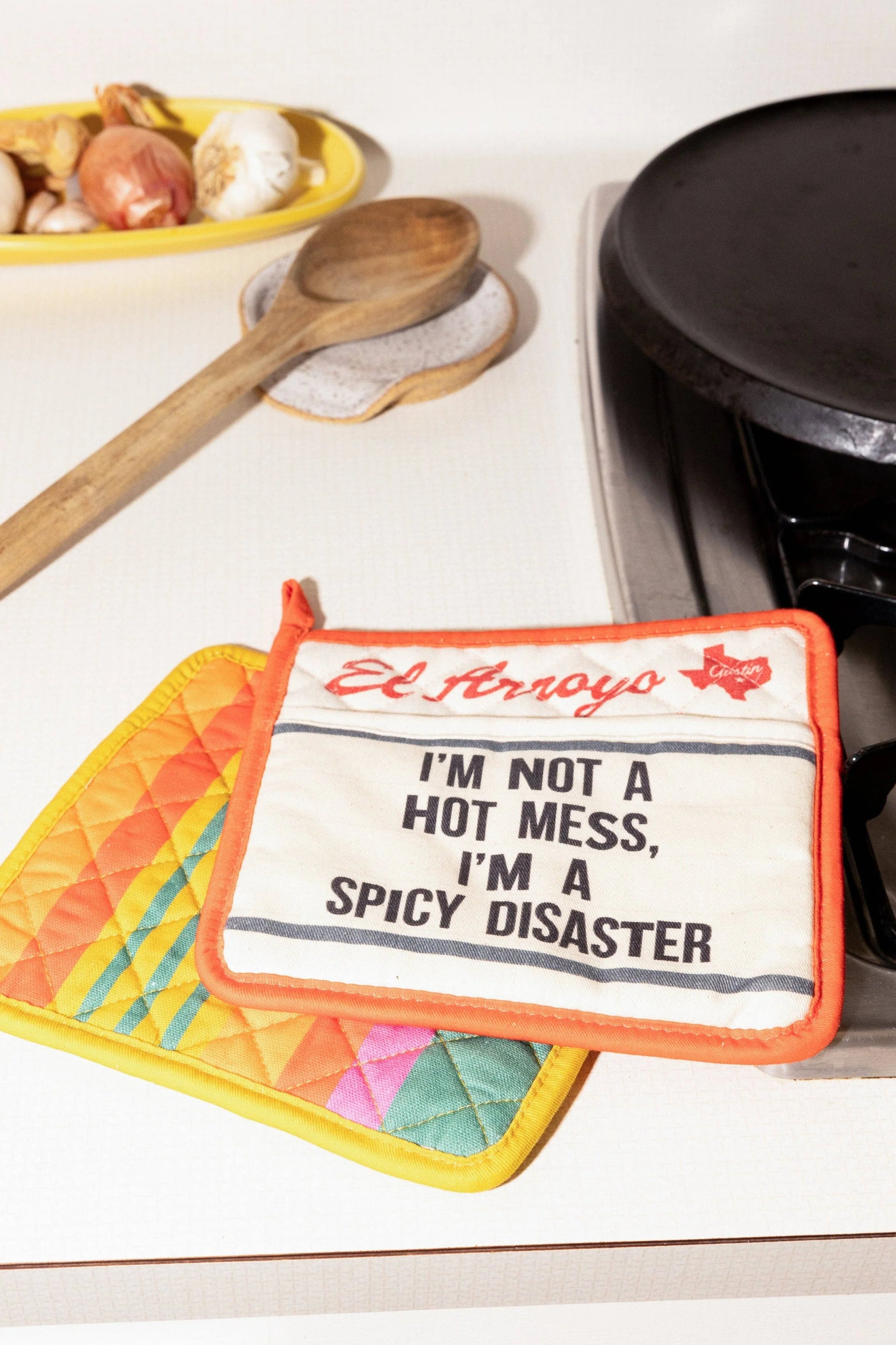 Marquee Pot Holders - Spicy Disaster