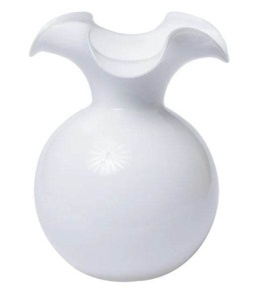 Hibiscus Glass Fluted Vase