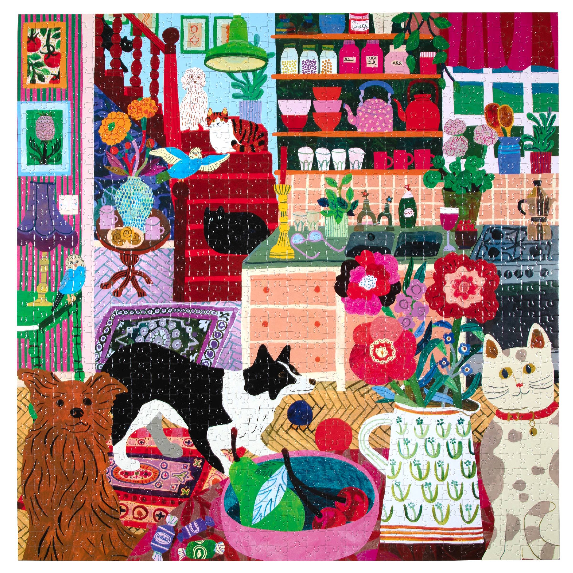Pets in the Kitchen 1000 Sq Puzzle