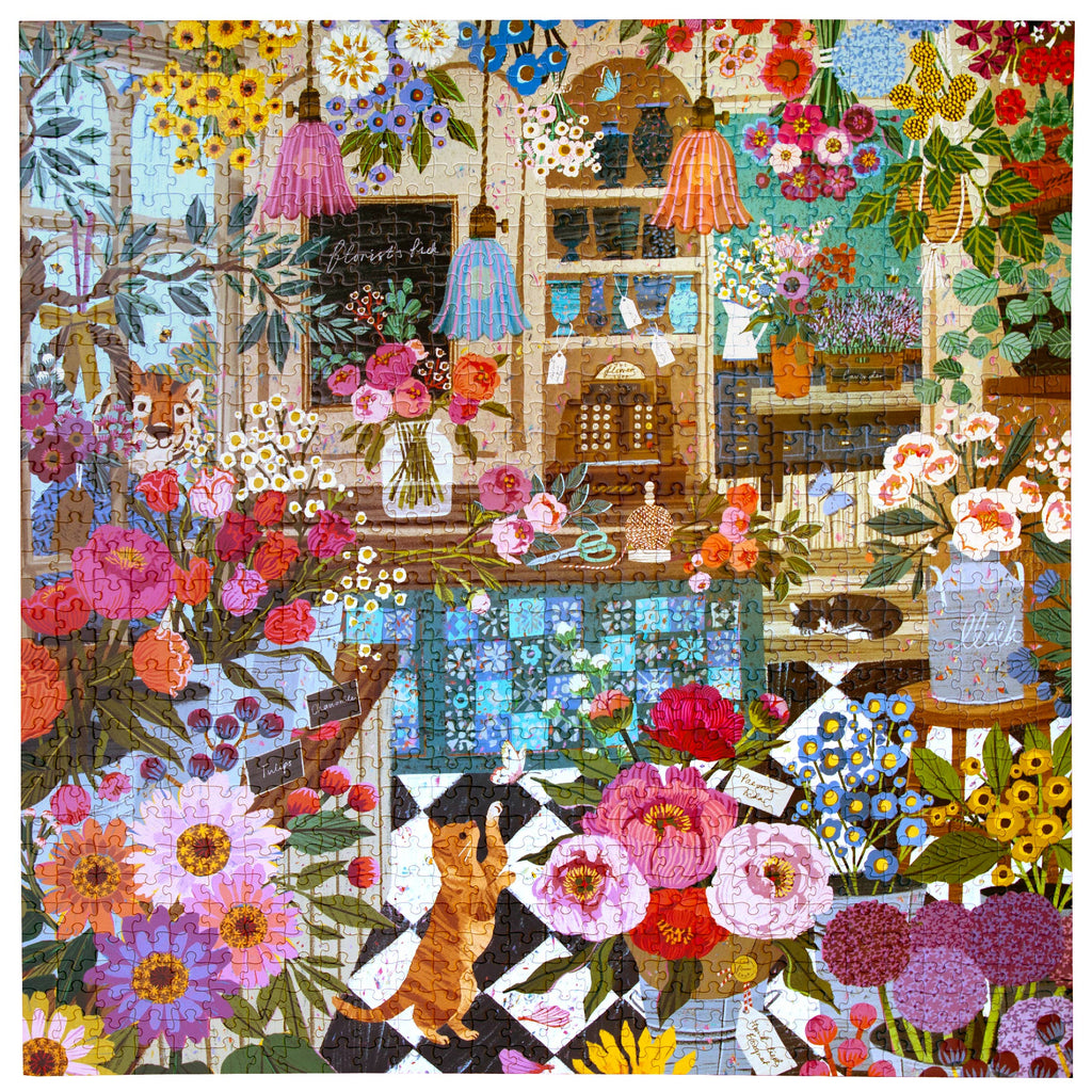 English Flower Shop 1000 Piece Puzzle
