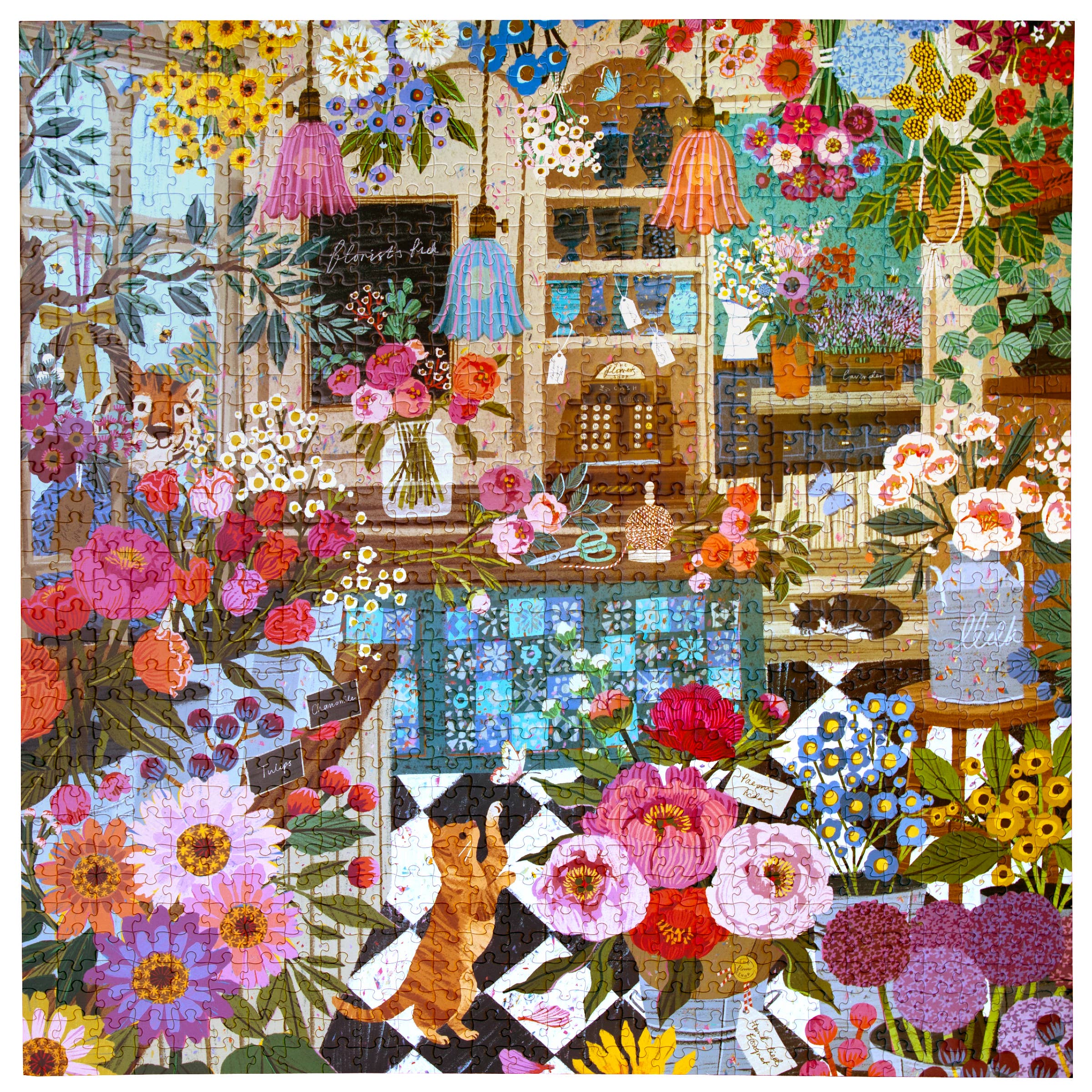 English Flower Shop 1000 Piece Puzzle