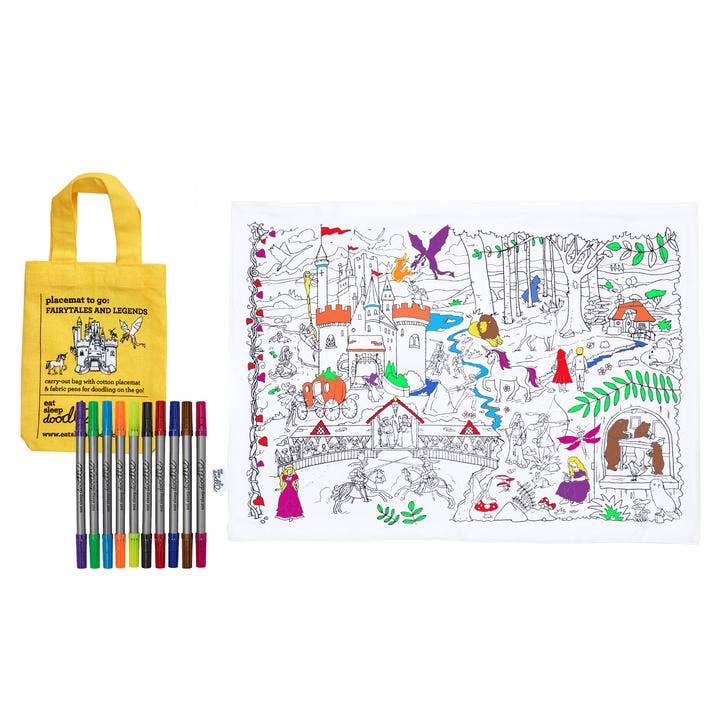 Craft Kit DIY - Coloring Mat - Fairytales and Legends