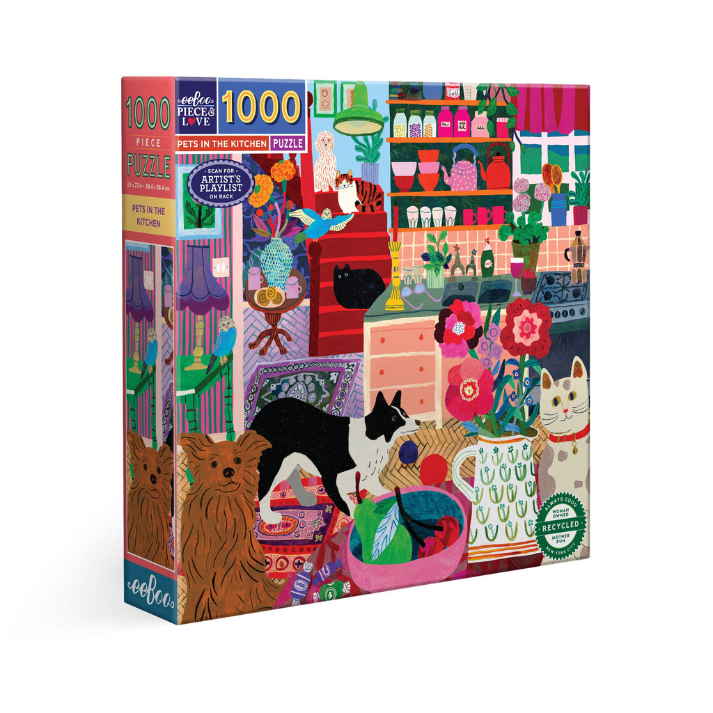 Pets in the Kitchen 1000 Sq Puzzle