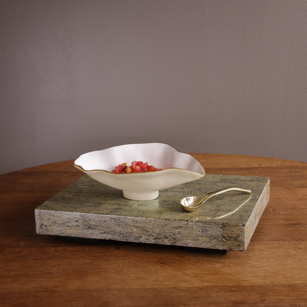 ENCANTO Claire Small Oval Bowl with Spoon (Cream,
