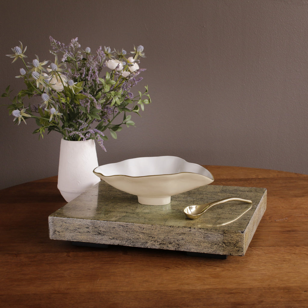 ENCANTO Claire Small Oval Bowl with Spoon (Cream,