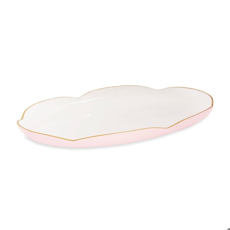 ENCANTO Amelia Oval Tray (Camellia and White)