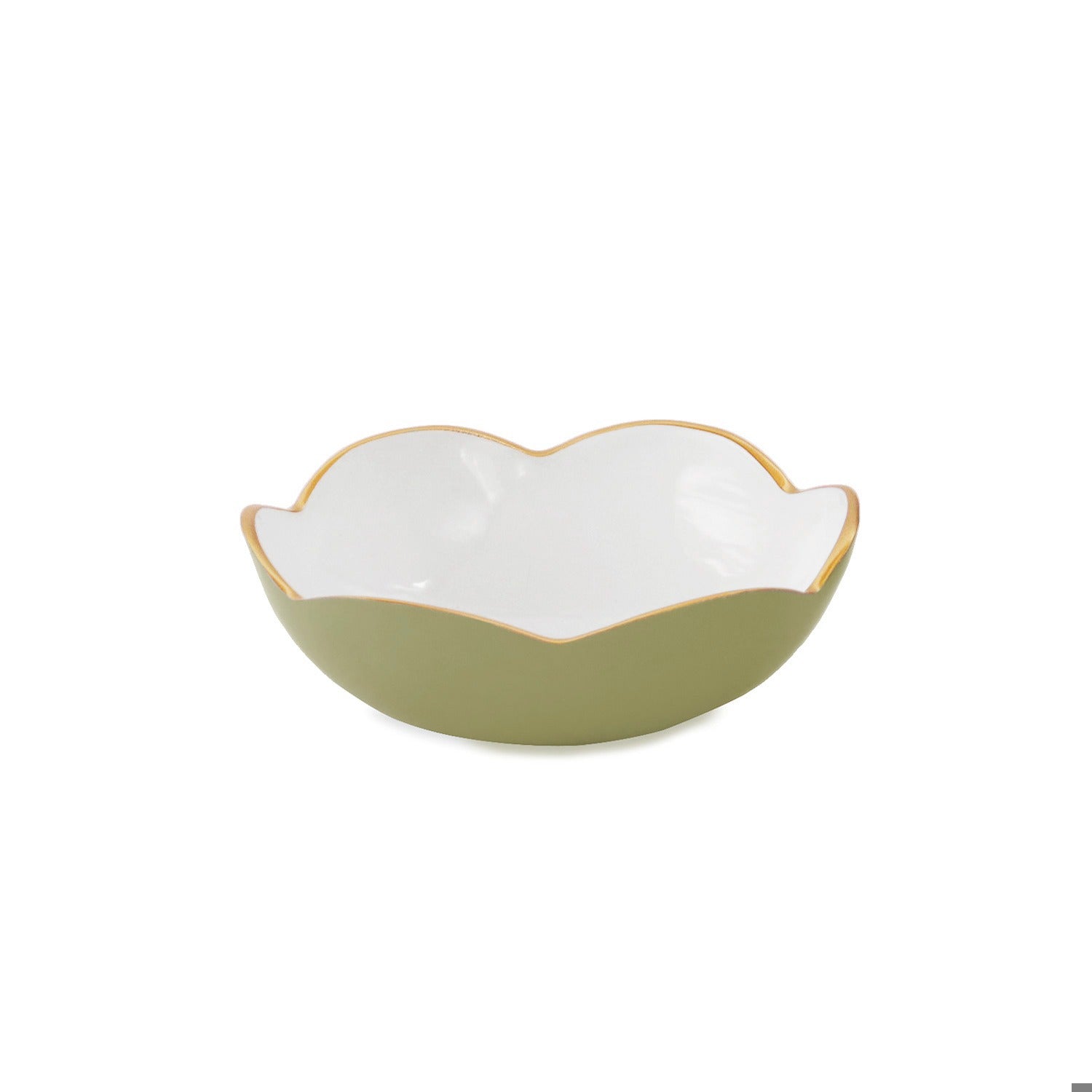 ENCANTO Nuevo Large Bowl (Leaf Green & White)