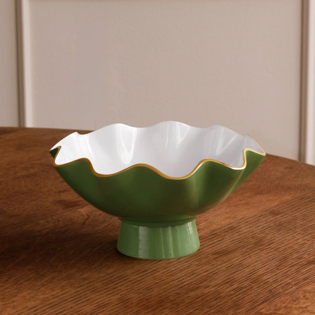Encanto Carola Small Pedestal (Leaf Green and White)