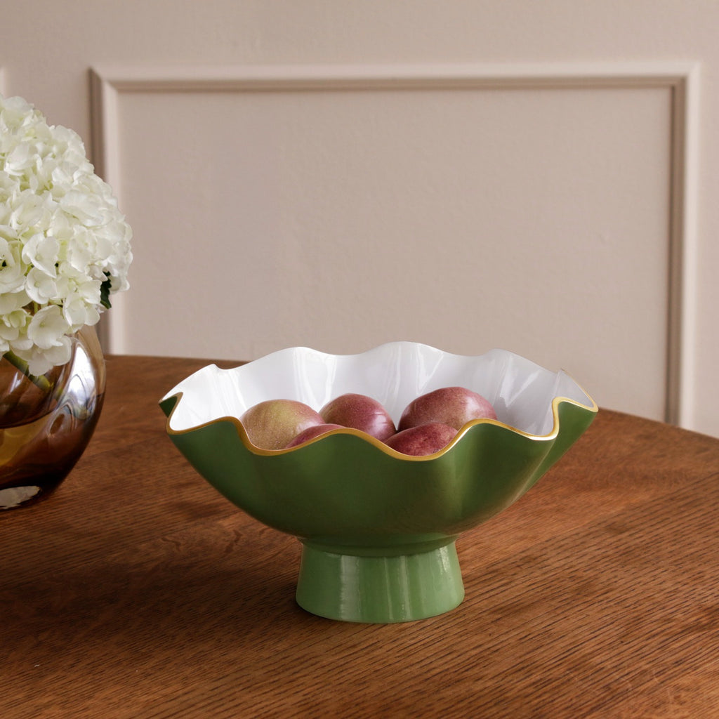 Encanto Carola Small Pedestal (Leaf Green and White)