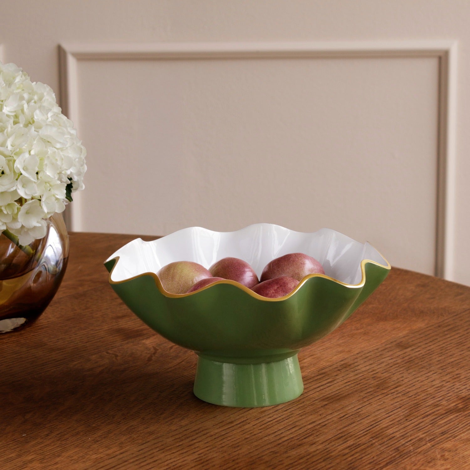 Encanto Carola Small Pedestal (Leaf Green and White)