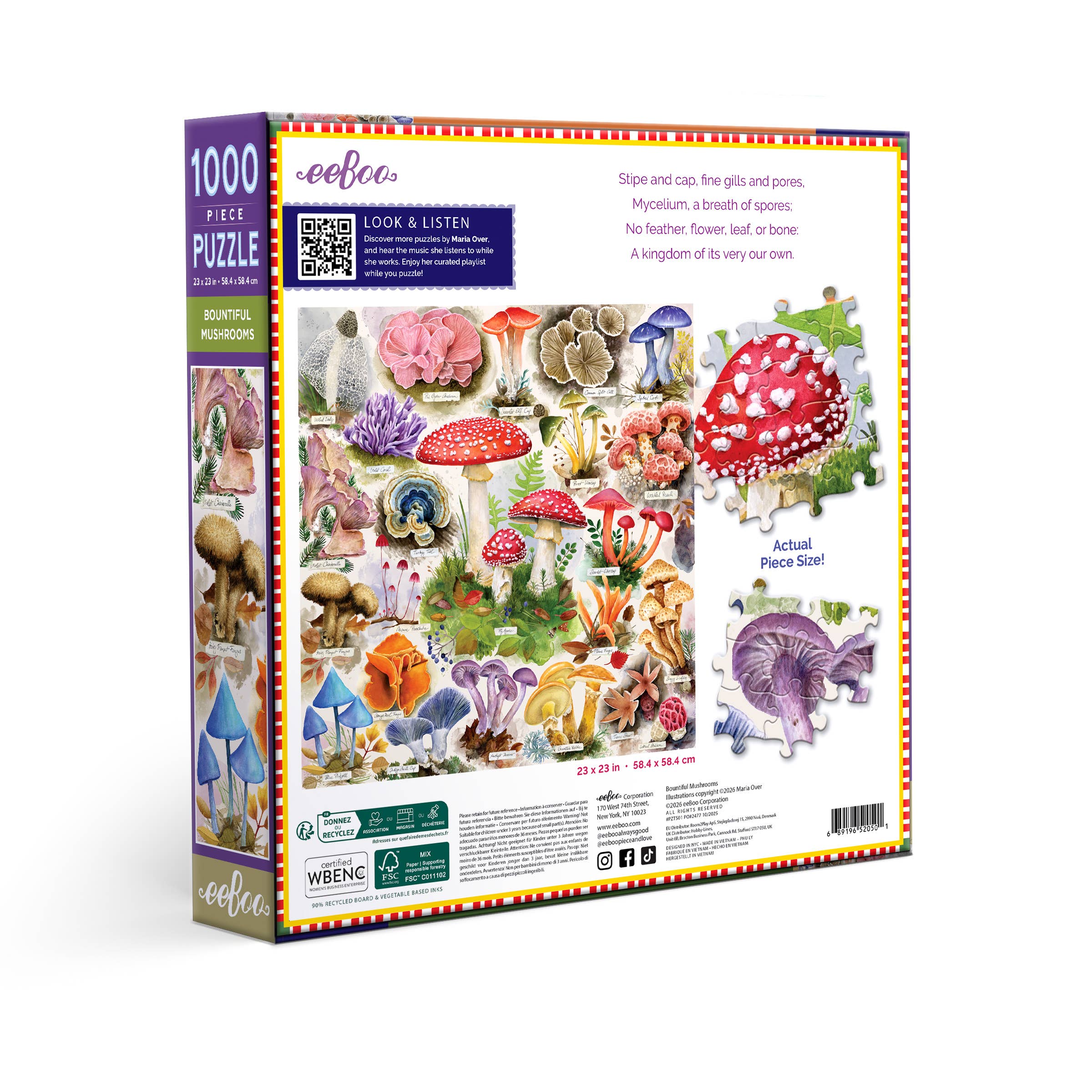 Bountiful Mushrooms 1000 Piece Puzzle
